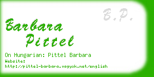 barbara pittel business card